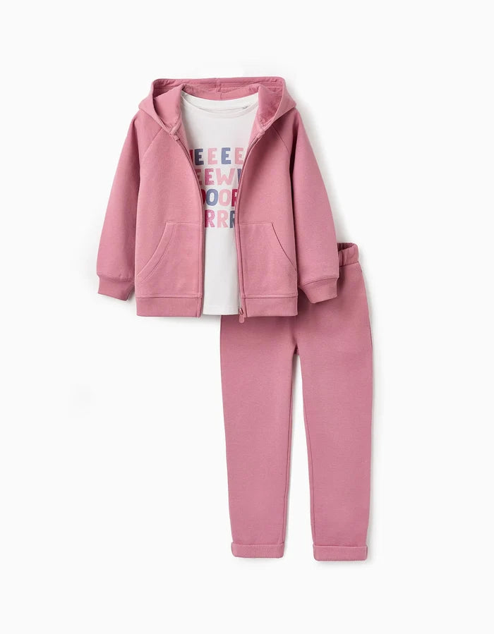 Conjunto Perchado Para Niña New York Rosa/Blanco ZIPPY