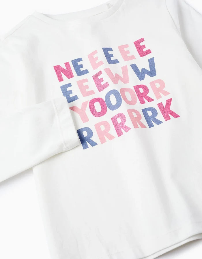 Conjunto Perchado Para Niña New York Rosa/Blanco ZIPPY