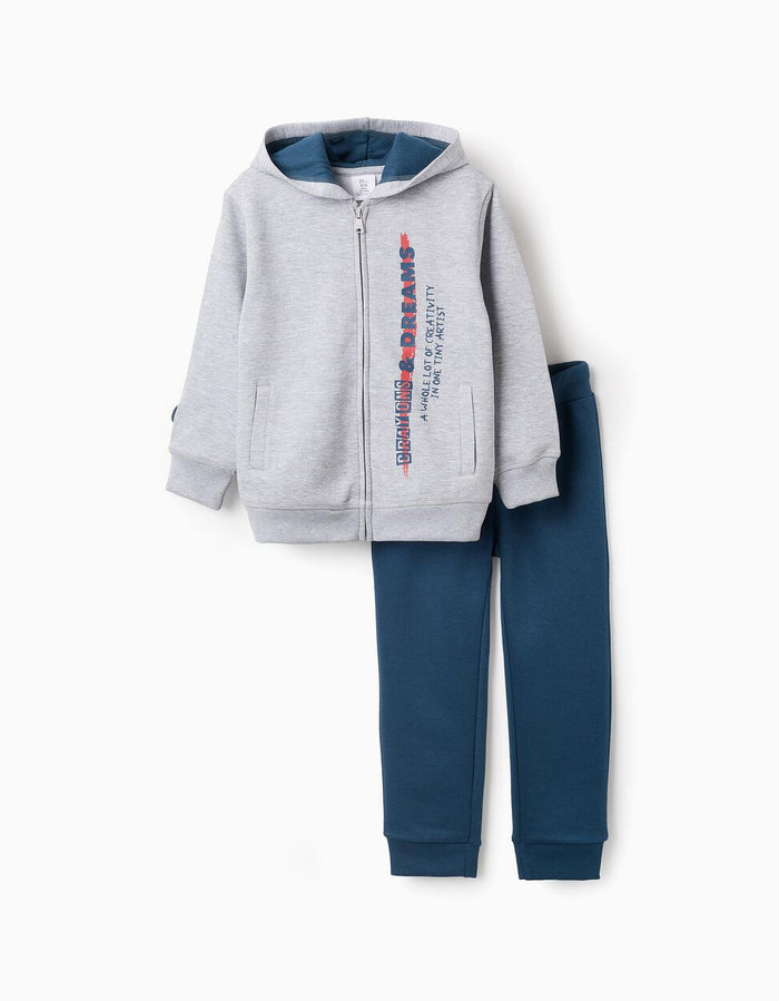 Conjunto Perchados Para Niño 2Creativity Gris/Turquesa ZIPPY