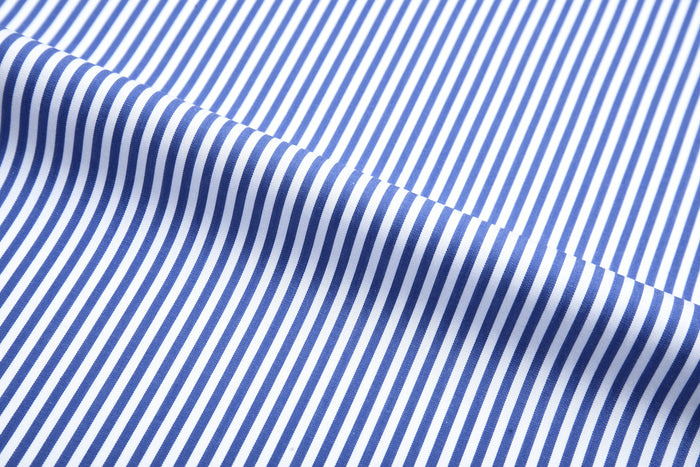 Cornflower Blue White Candy Stripes