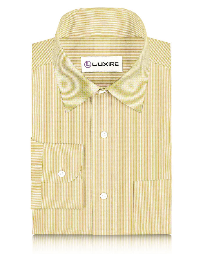 Cotton Linen: Light Ecru Dress Stripes On White