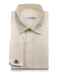 Cream Herringbone Shirt