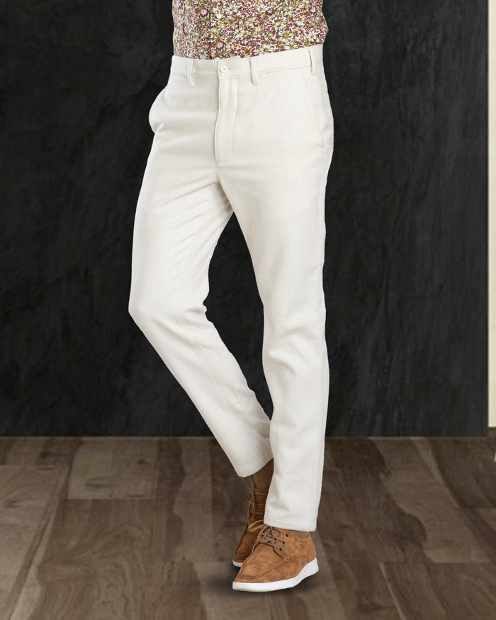 Cream Wool Chino