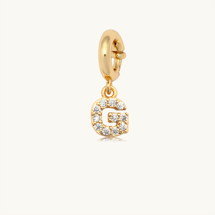 Letter G CZ Charm