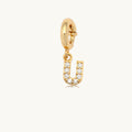 Letter U CZ Charm