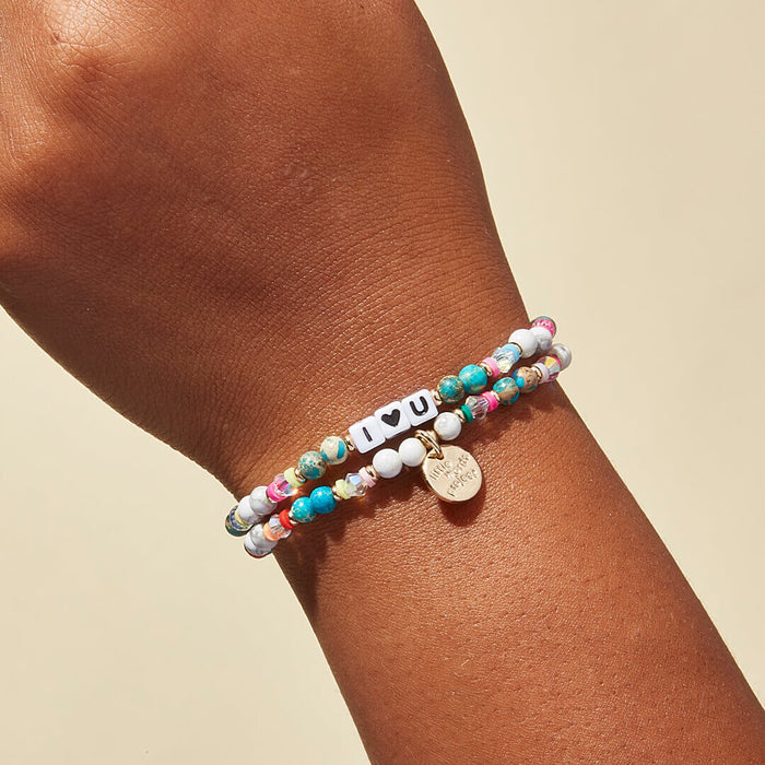 "I <3 U" Custom Joyful Stone Bracelet