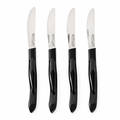 Cutco 1759C Stainless Steel 4 Table Knives, 4-Pack, Classic Dark Brown