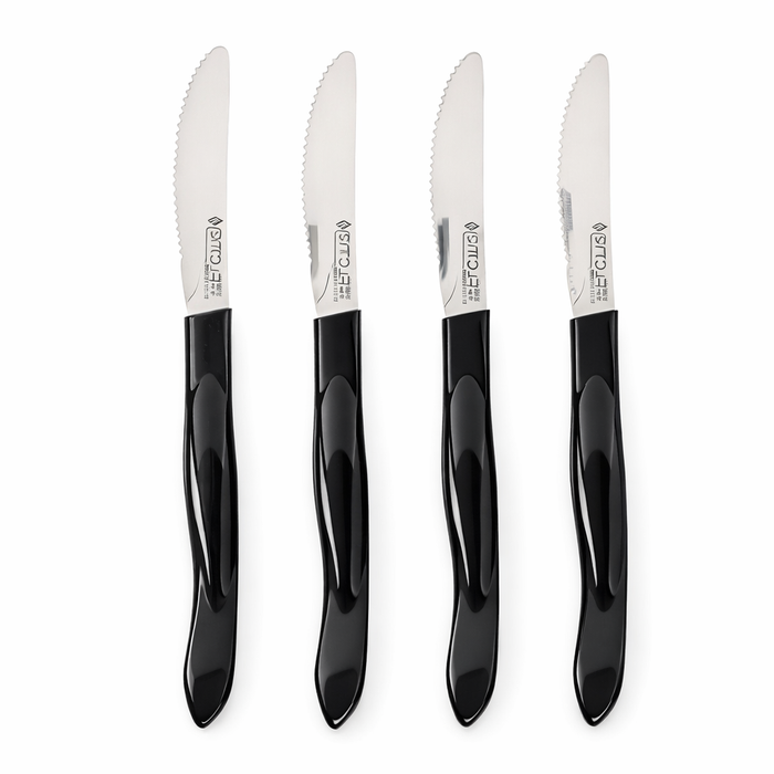 Cutco 1759C Stainless Steel 4 Table Knives, 4-Pack, Classic Dark Brown