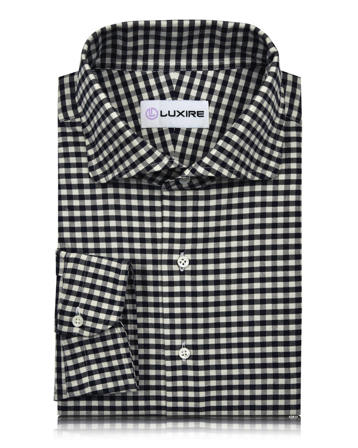 Dark Navy Ecru Gingham Shirt