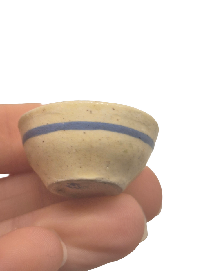 Deborah McKnight – Glazed Ceramic Mixing Bowl with Blue Stripe