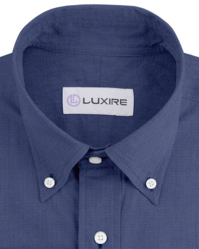 Deep Blue End on End Dress Shirt