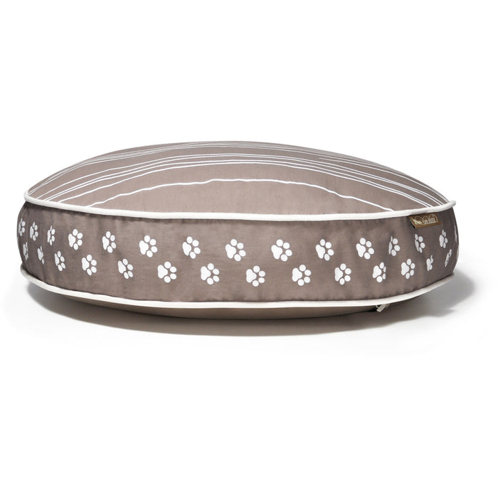 DOG ON WIRE ALMOND/WHITE DOG BED, Beds - Bones Bizzness
