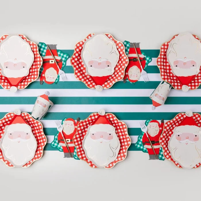 Elegant Cherry Red Gingham Dinner Plates 11" - bubblegum market
