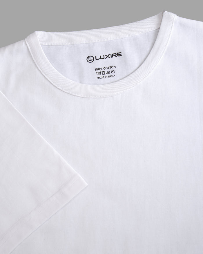 EZS Aria White Crewneck T-Shirt