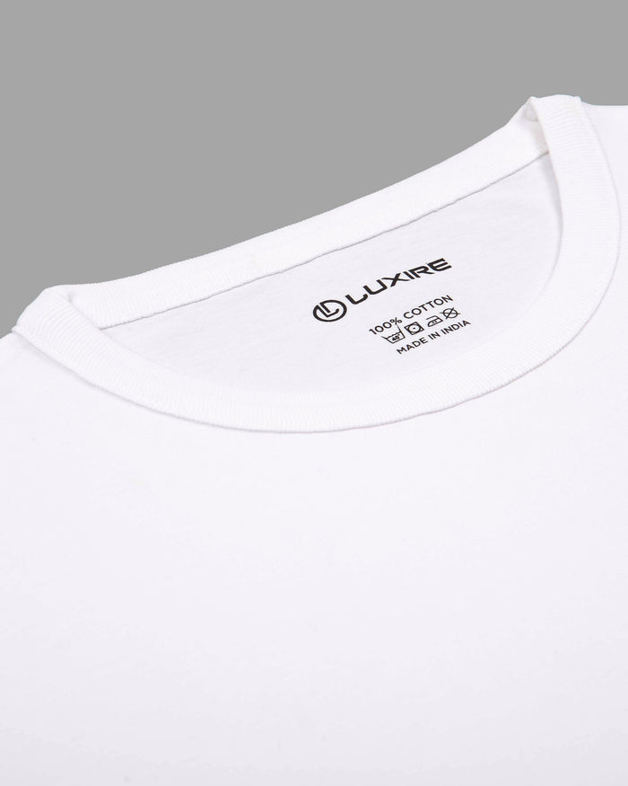 EZS Aria White Crewneck T-Shirt