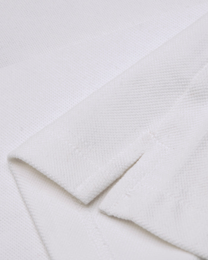 EZS Aria White Long Sleeve Polo