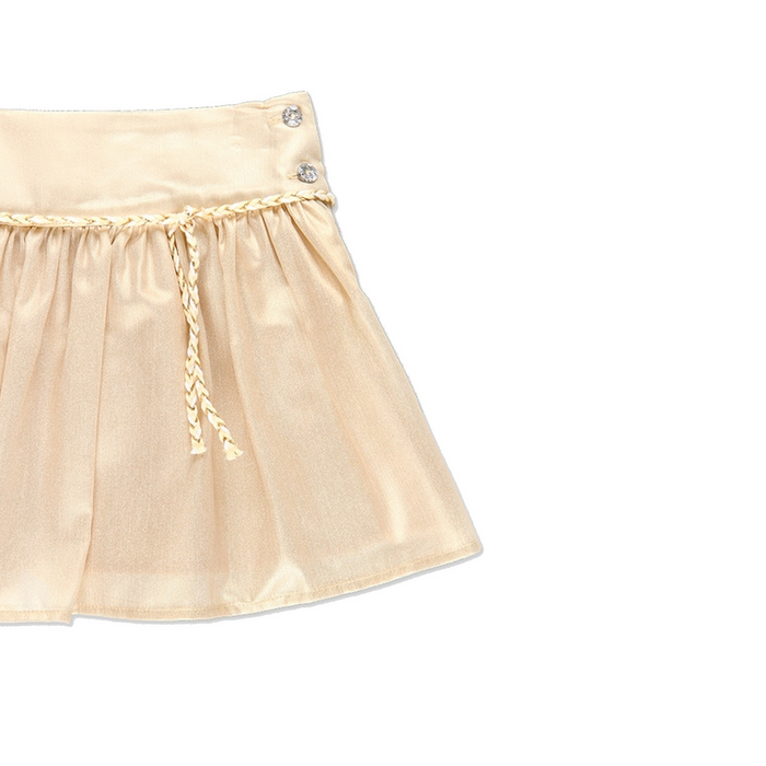 Falda Oro tipo tul con cordón para niña BOBOLI