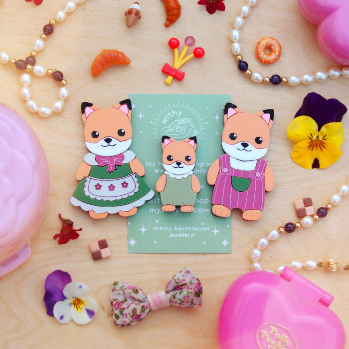 Fox Baby Brooch