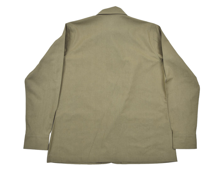 Fresco Cotton Pale Olive Shirt Jacket