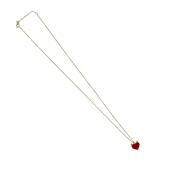 Gargantilla Plata S925 Rodio Corazón Rojo