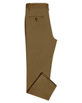 Side view of custom Genoa Chino pants for men by Luxire in copper