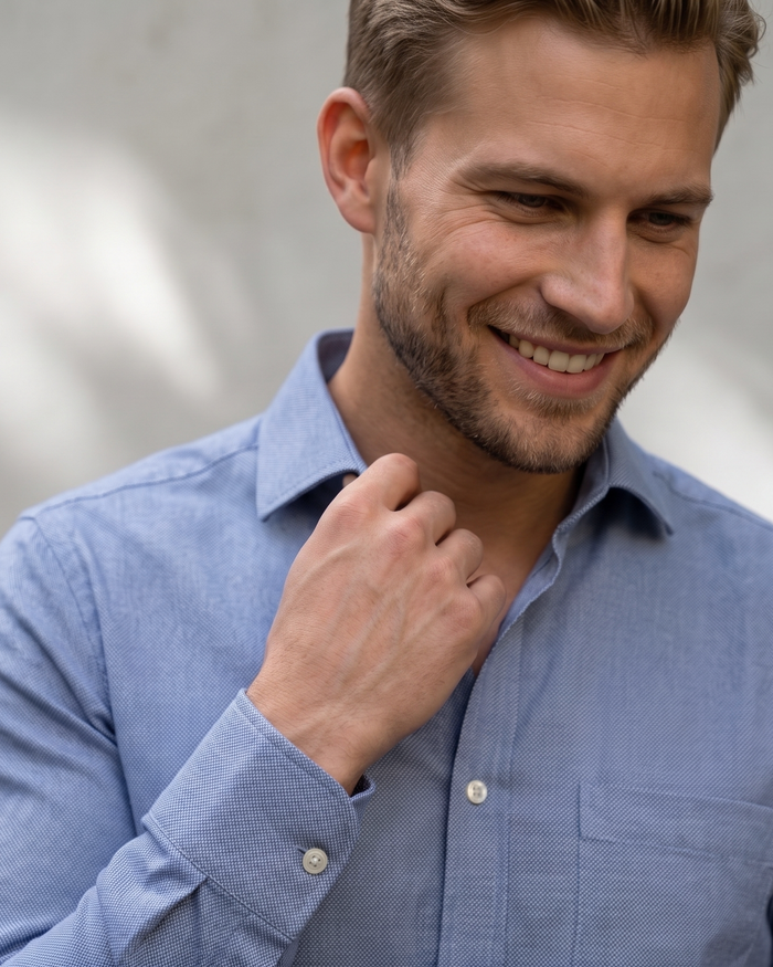 Getzner Dark Blue Royal Oxford Shirt
