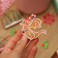 Gingerbread dragon brooch