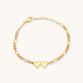 Gold Double Heart Bracelet