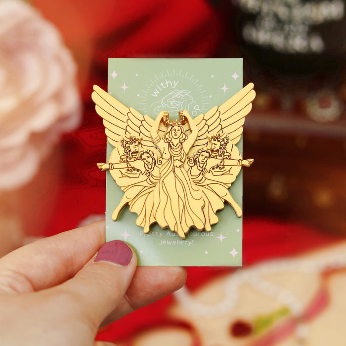 Golden Angel Brooch