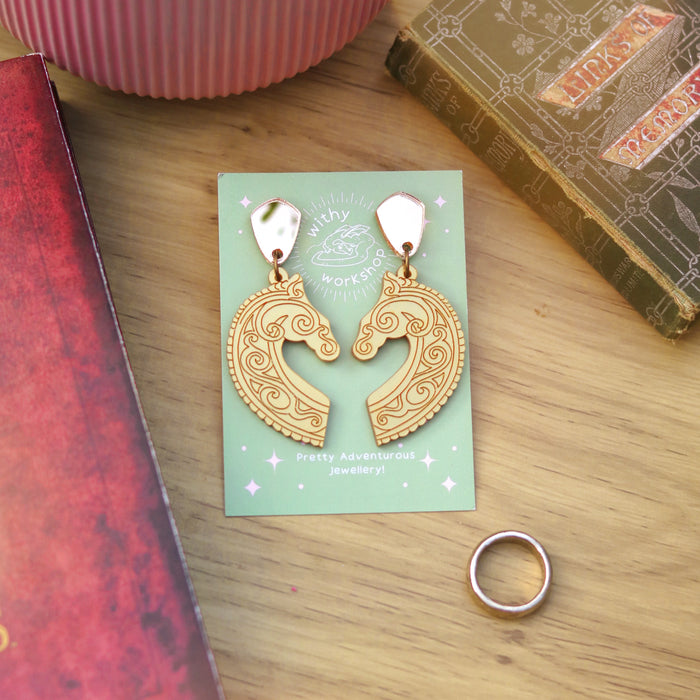 Golden Horse Earrings