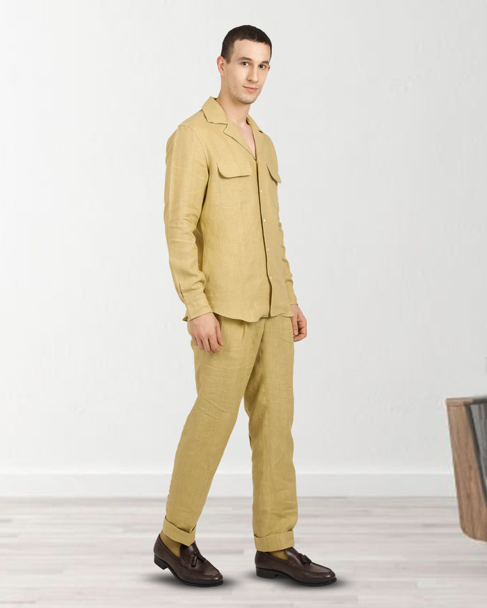 Goldish Yellow Linen