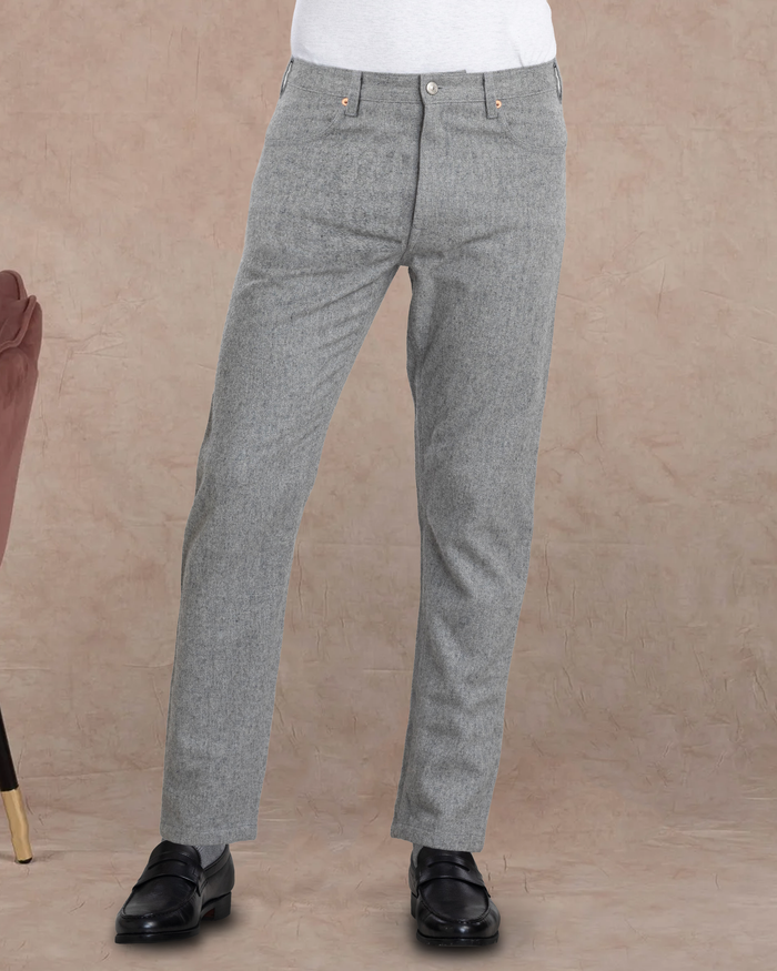Grey Wool Jeans