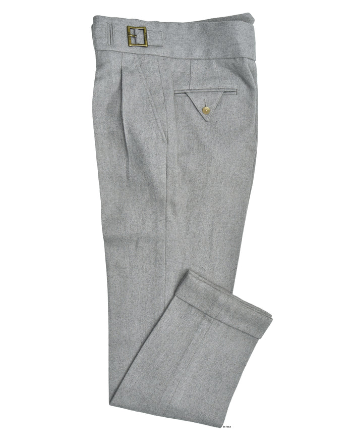 Gurkha Pant in Grey Wool Flannel