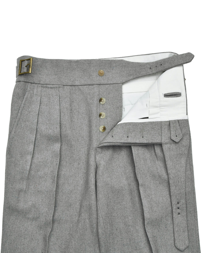 Gurkha Pant in Grey Wool Flannel