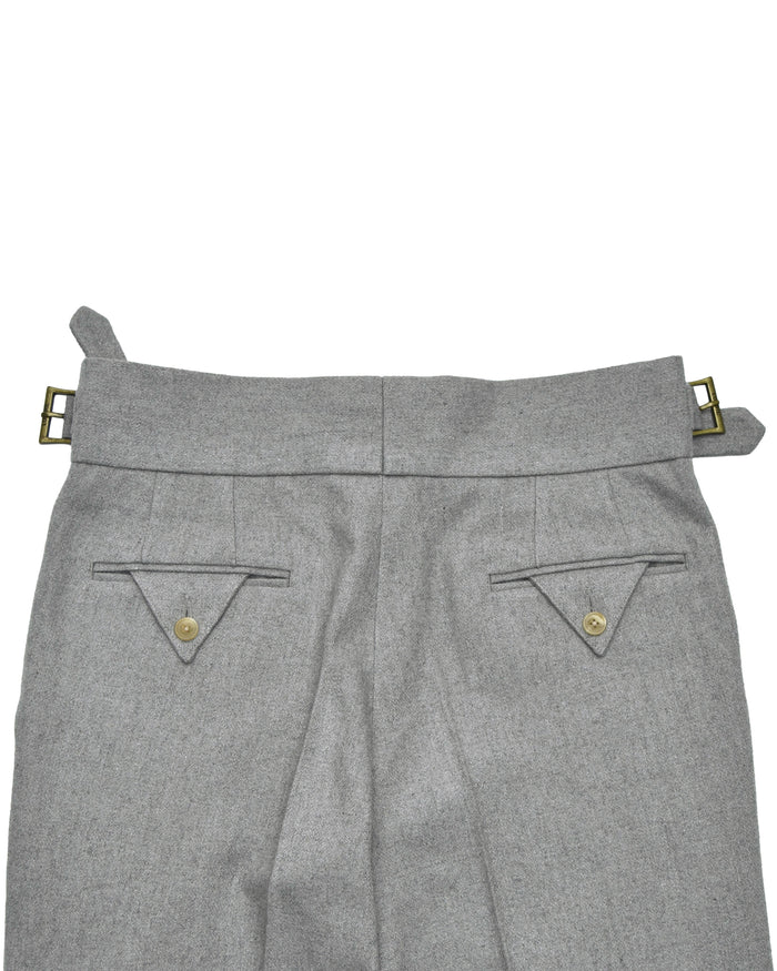 Gurkha Pant in Grey Wool Flannel