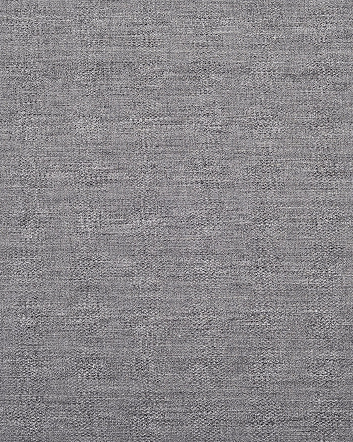 Close up view of custom linen pleated pants for men by Luxire in light grey