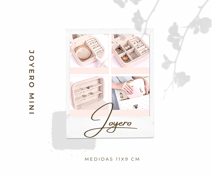 Joyero Portátil color Nude.