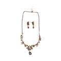 Juego De Collar Y Aretes Cristal Checo