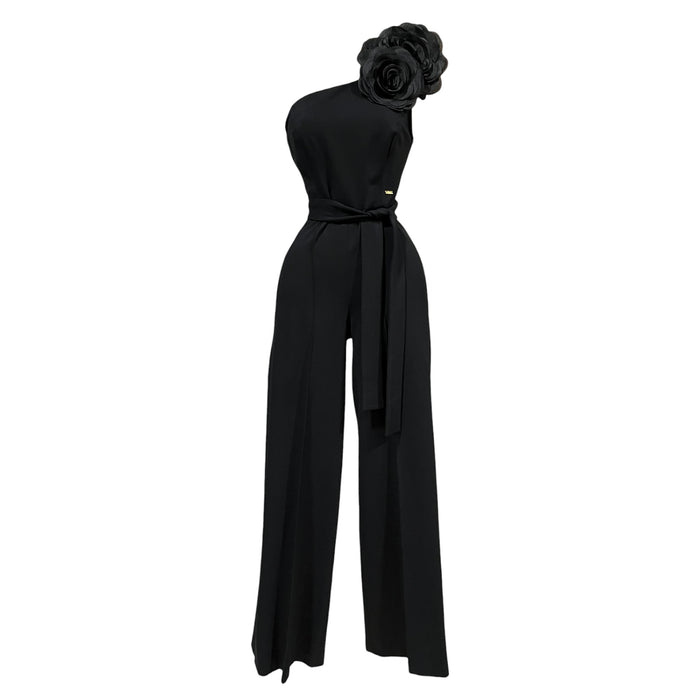 Jumpsuit Negro Broche Rosas Para Dama MUSSI