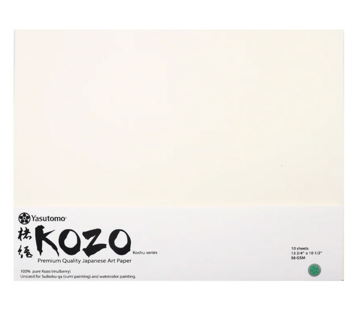 Kozo Pure Paper 10.5" x 13.75" (10 Sheets)