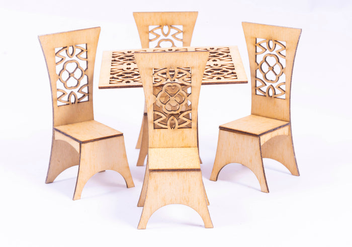 Laser Cut Table & Chairs