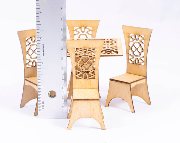 Laser Cut Table & Chairs