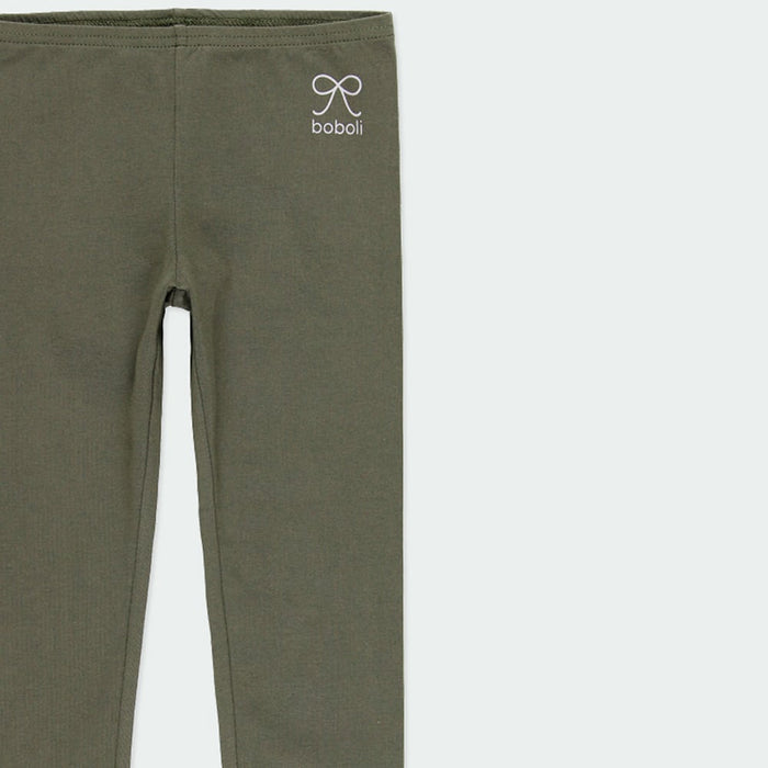 Leggings de lycra verde olivo niña BOBOLI