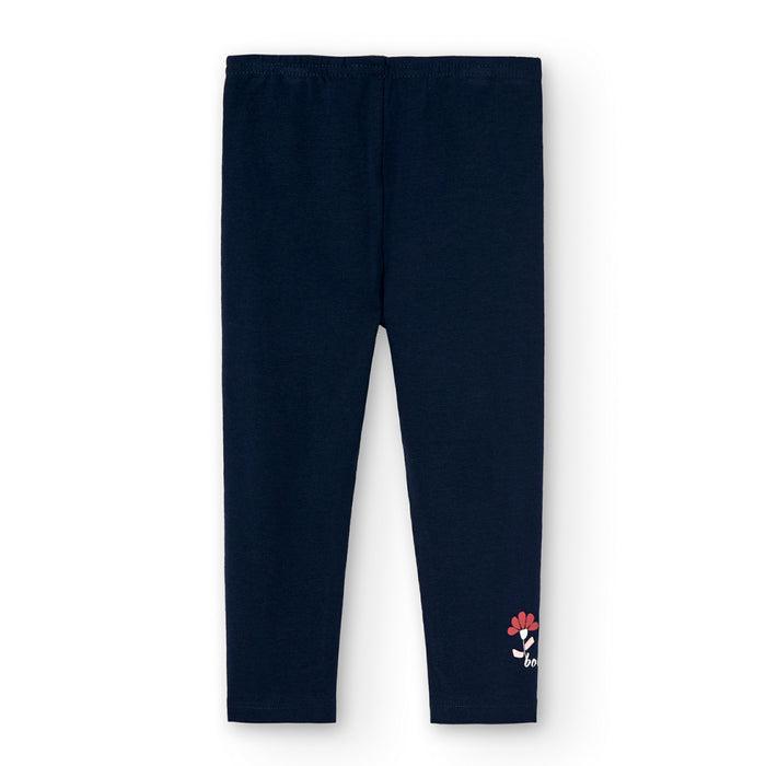 Leggings Punto Elástico Para Niña Color Marino BOBOLI