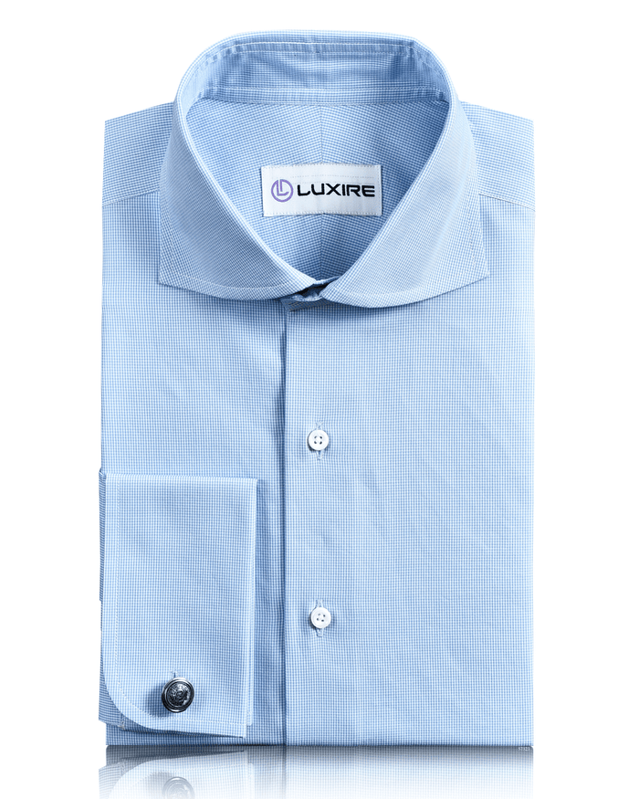 Light Blue Houndstooth Shirt