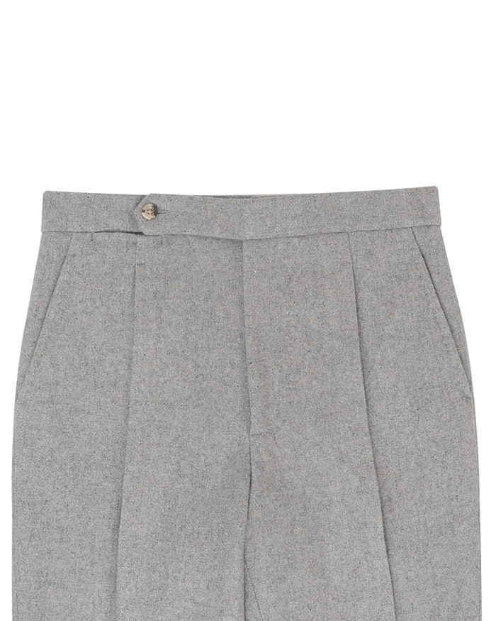 Light Grey Wool Flannel