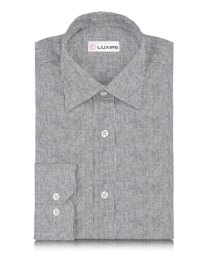 Linen: Black White Thin Dress Stripes