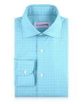 Linen: Teal Blue Graph Checks