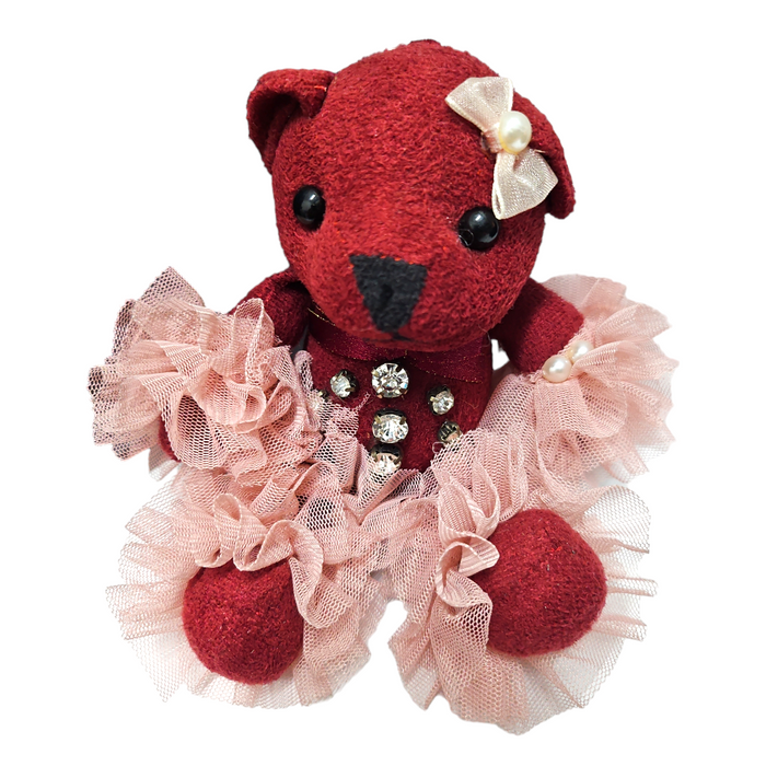 Llavero Peluche Color Vino Osita