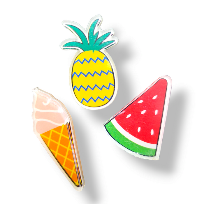 LOB juego 3 prendedores frutas